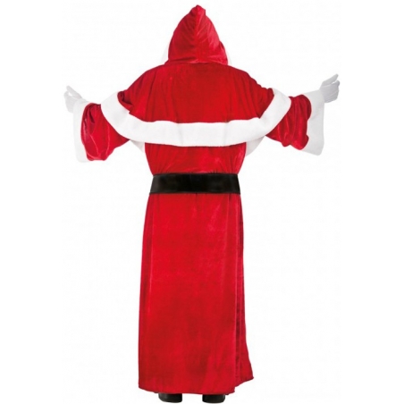Manteau de Père Noël à capuche avec cape et ceinture, costume de Père Noël (modèle Européen) Manteau de Père Noël à capuche avec cape et ceinture, costume de Père Noël (modèle Européen)