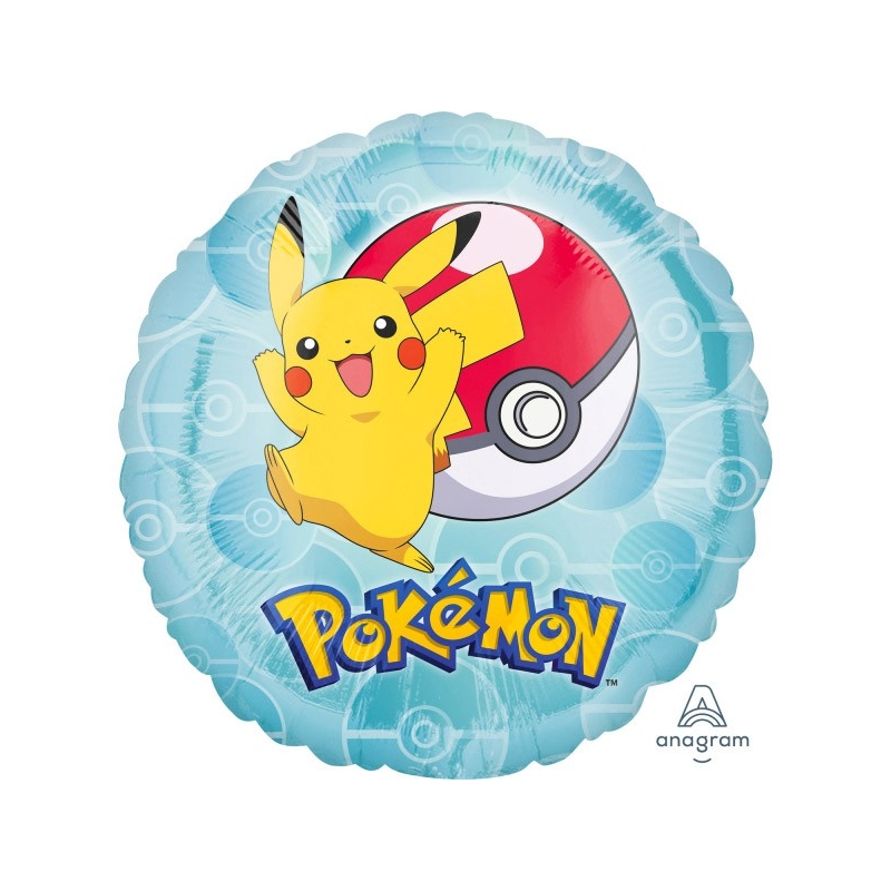 Ballon hélium Pokémon Pikachu Pokéball 43 cm idéal pour une décoration de fête d'anniversaire Pokémon