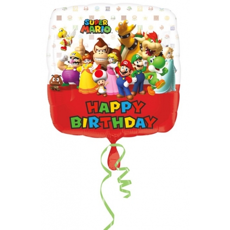Ballon Hélium Mario Bros Happy Birthday souhaitez lui un joyeux anniversaire de manière originale et festive