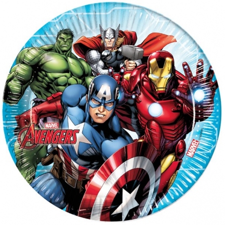 Assiettes Avengers de 23 cm de diamètre pour réaliser votre décoration d'anniversaire Marvel Assiettes Avengers de 23 cm de diamètre pour réaliser votre décoration d'anniversaire Marvel