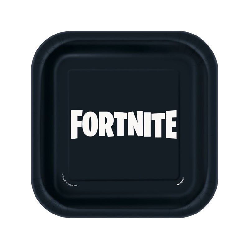 Lot de 8 assiettes Fortnite de 18 cm, idéal pour réaliser votre décoration de table Fortnite pour son anniversaire