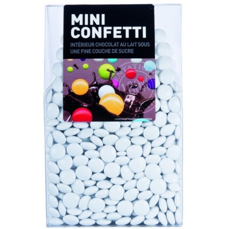 Dragées blanc au chocolat en forme de mini confetti - 200 gr