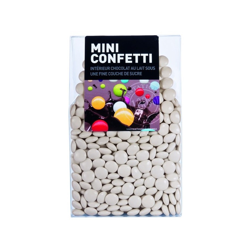 Dragées au chocolat couleur écru - Mini Confetti - 200 gr