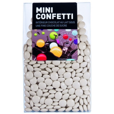 Dragées au chocolat couleur écru - Mini Confetti - 200 gr