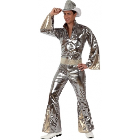 Déguisement disco homme argent