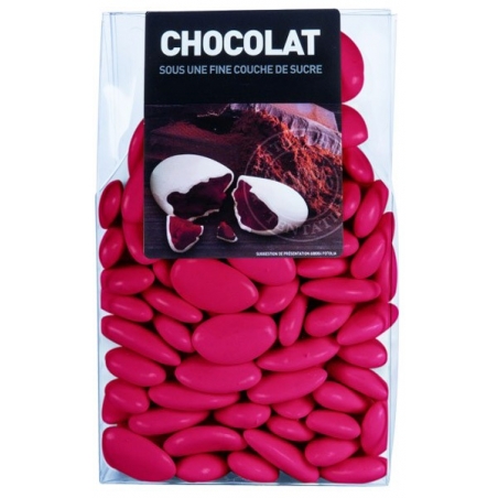 Dragées au chocolat couleur framboise - 500 gr Dragées au chocolat couleur framboise - 500 gr