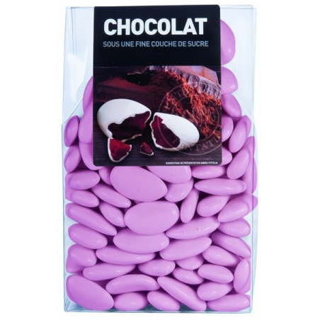Dragées au chocolat couleur rose- 500 gr