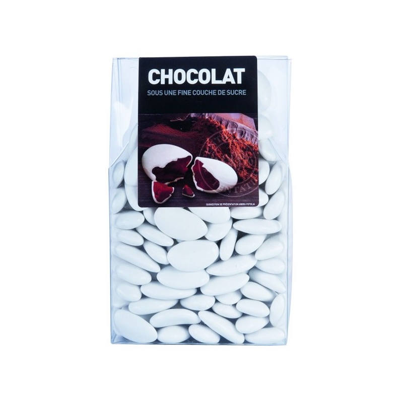 Dragées au chocolat couleur blanc - 500 gr