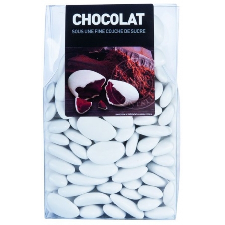 Dragées au chocolat couleur blanc - 500 gr