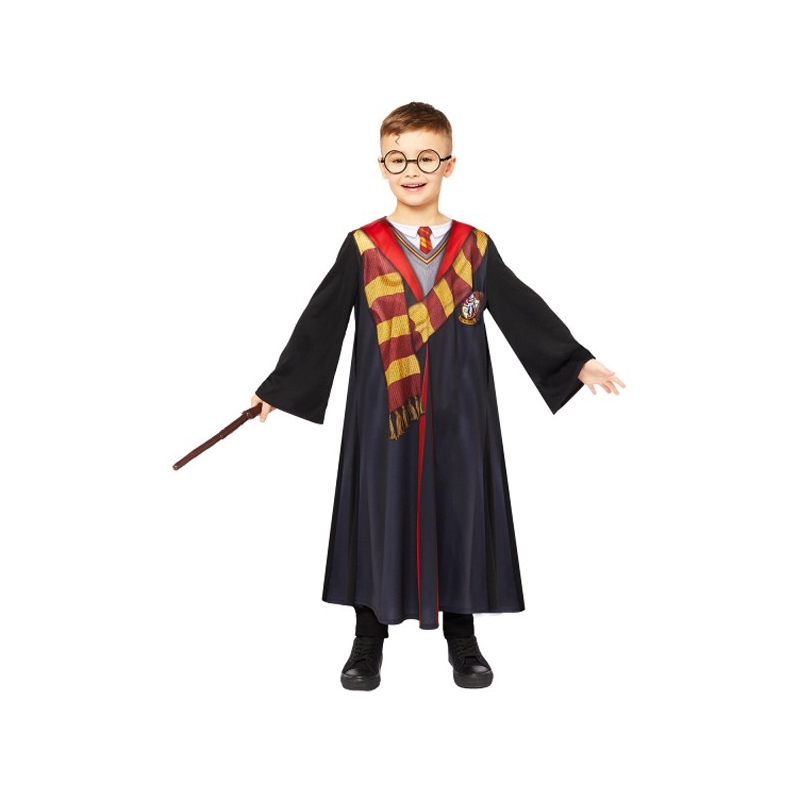 Déguisement Harry Potter Gryffondor pour enfant avec accessoires baguette et lunettes