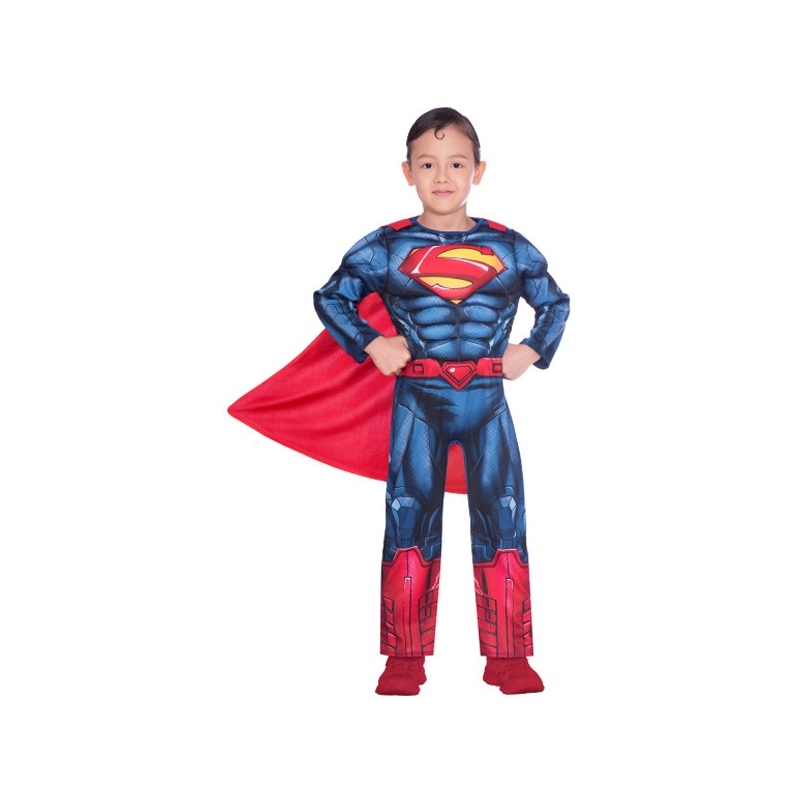 déguisement de Superman garçon avec combinaison rembourrée et cape - DC Comics