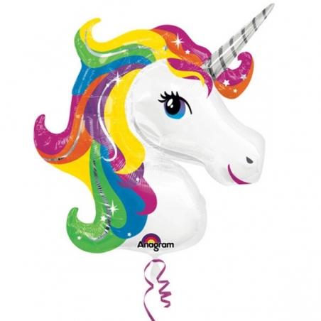 Ballon Licorne géant, ballon hélium en forme de tête de licorne ( 87 x 73 cm) Ballon Licorne géant, ballon hélium en forme de tête de licorne ( 87 x 73 cm)