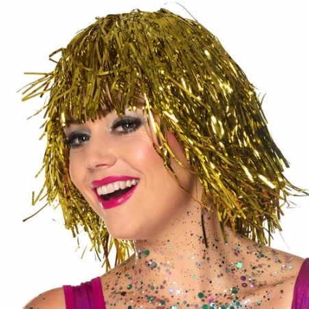 Perruque dorée effet métallique pour vous offrir un look disco Perruque dorée effet métallique pour vous offrir un look disco