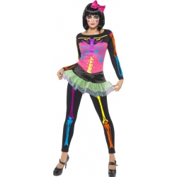 Déguisement squelette femme néon - La magie du déguisement - Halloween