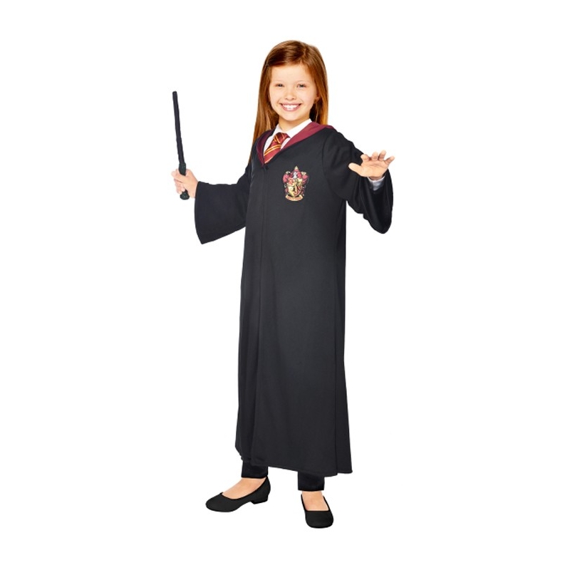 Déguisement d'Hermione pour fille de 4 à 12 ans avec baguette magique - Harry Potter