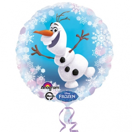 Ballon Aluminium Olaf d'environ 43 cm de diamètre, une idée cadeau originale pour une petite fan de la Reine Des Neiges