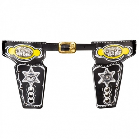 Ceinture pour pistolets idéale pour accessoiriser le déguisement de cowboy de votre enfant Ceinture pour pistolets idéale pour accessoiriser le déguisement de cowboy de votre enfant