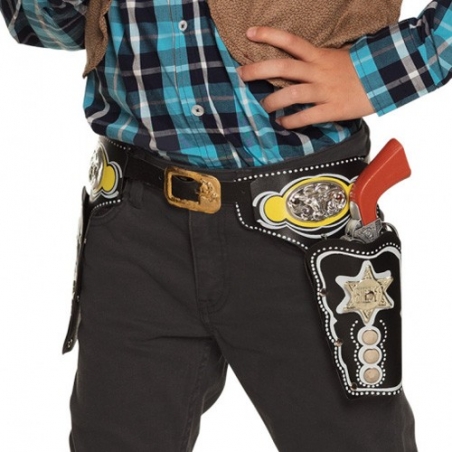 Ceinture de cowboy pour enfant avec double holster