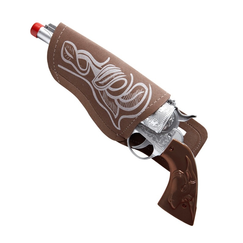Pistolet de cowboy noir - 20 cm par 1,75