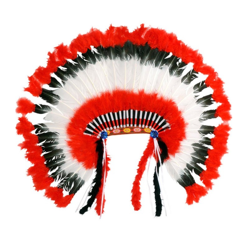 grande coiffe indienne idéale pour accessoiriser votre costume d'indien