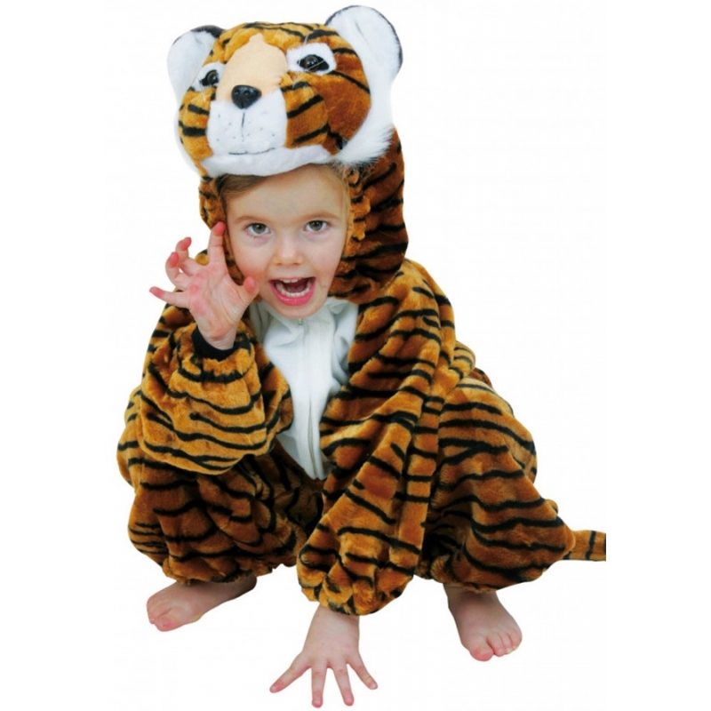 déguisement de tigre pour enfant, combinaison animale pour enfant de 3 à 10 ans