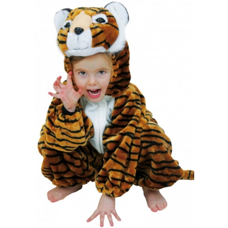 déguisement de tigre pour enfant, combinaison animale pour enfant de 3 à 10 ans