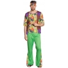 déguisement de hippie pour homme avec pantalon, t-shirt avec gilet et bandeau déguisement de hippie pour homme avec pantalon, t-shirt avec gilet et bandeau