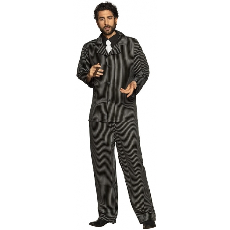 Déguisement de Gangster pour homme avec veste et pantalon, incarnez un véritable mafieux Déguisement de Gangster pour homme avec veste et pantalon, incarnez un véritable mafieux