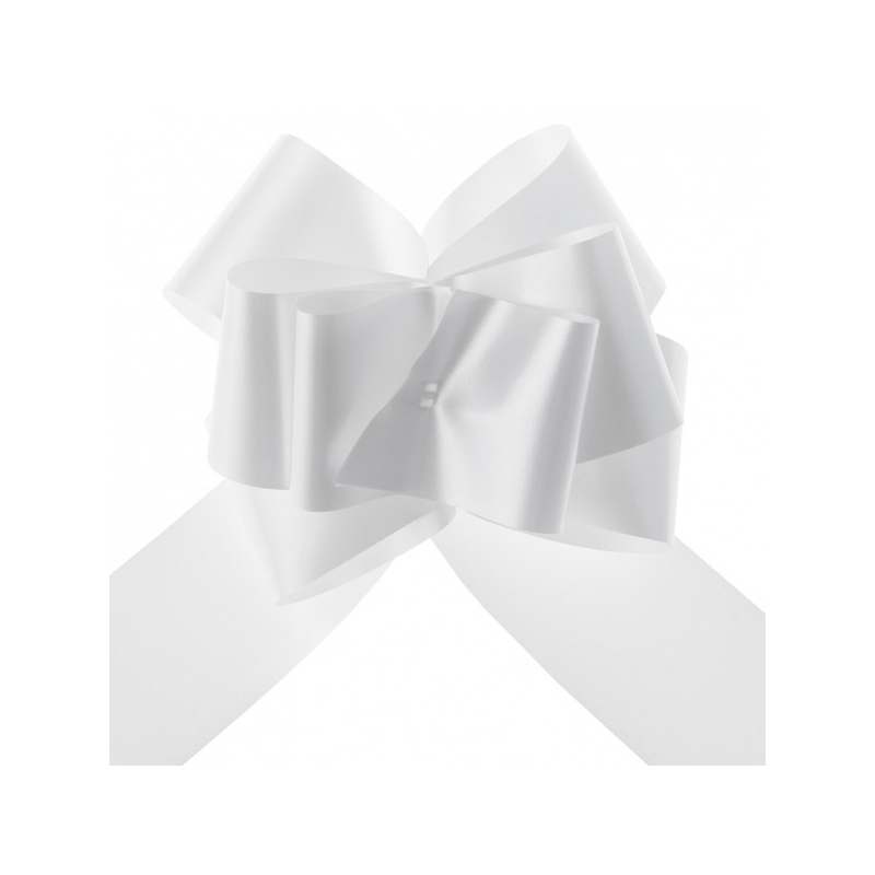 5 nœuds automatiques de couleur blanc idéal pour réaliser une déco de mariage