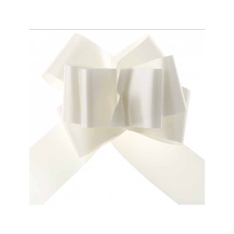 Déco de mariage, lot de 5 nœuds automatiques de couleur ivoire