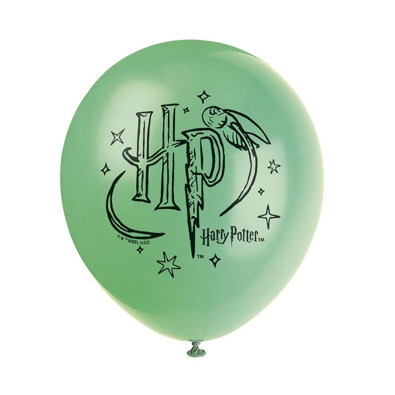 Ballon Harry Potter décoré du logo HP et du vif d'or - qualité Hélium