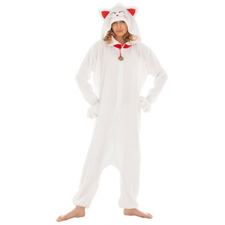 Kigurumi chat porte bonheur combinaison à capuche