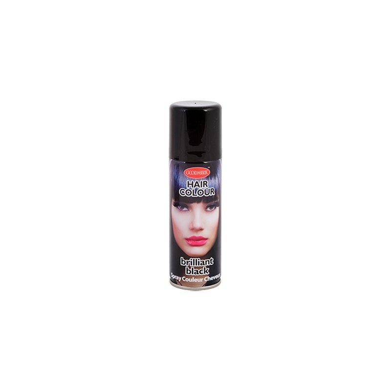 Spray pour cheveux noir, laque de couleur 125 ml