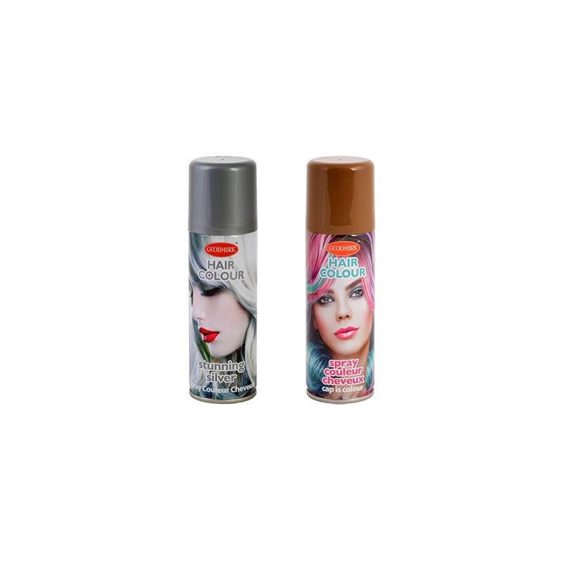 Laque couleur pour cheveux : or ou argent