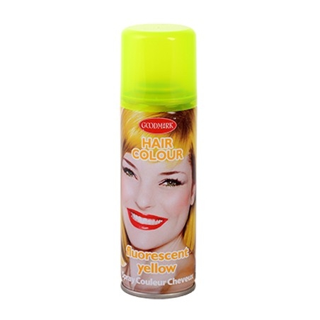 Spray laque pour cheveux couleur jaune fluo