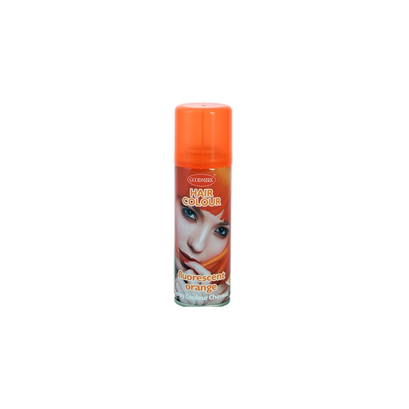 Spray pour cheveux, laque de couleur orange fluo