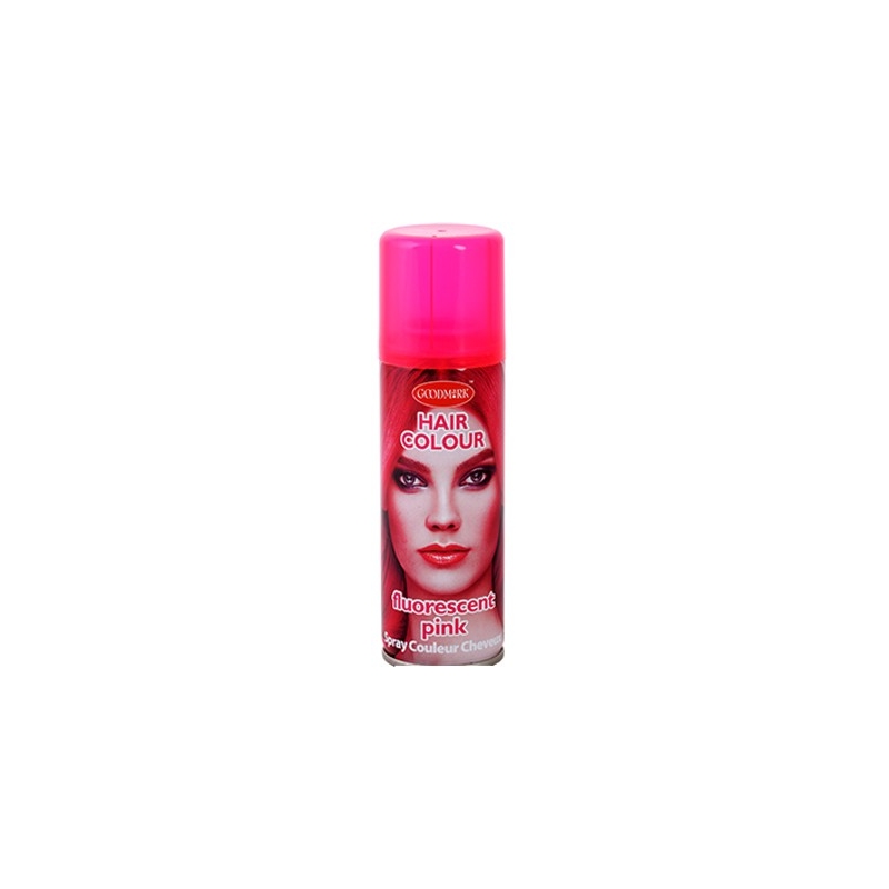 Spray cheveux couleur rose fluo