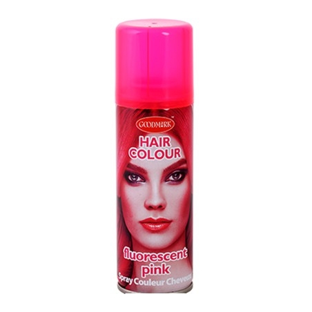 Spray cheveux couleur rose fluo