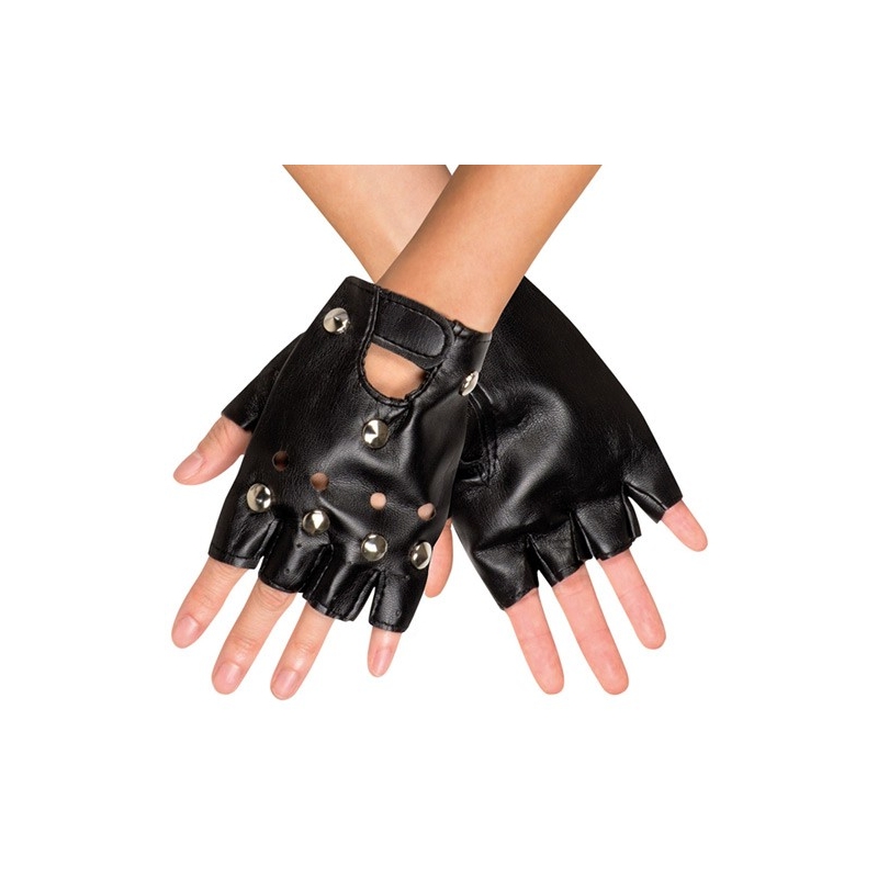 Paire de Gants de biker idéale pour une soirée rock, punk ou année 80