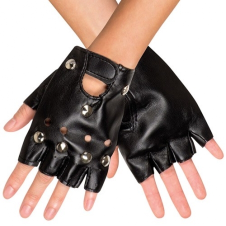 Paire de Gants de biker idéale pour une soirée rock, punk ou année 80