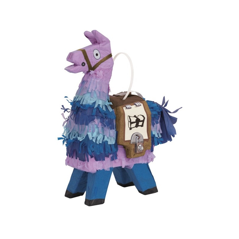 Mini pinata Fortnite en forme de lama idéale pour décorer vos tables d'anniversaire