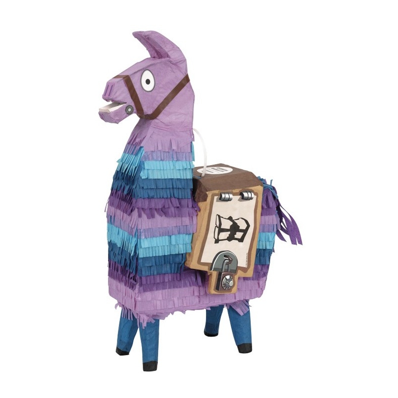 Fortnite Pinata en forme de Lama sous licence officielle, idéale pour animer une fête d'anniversaire
