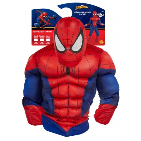 Costume de Spiderman musclé pour enfant de 3 ans à 8 ans - Marvel Costume de Spiderman musclé pour enfant de 3 ans à 8 ans - Marvel