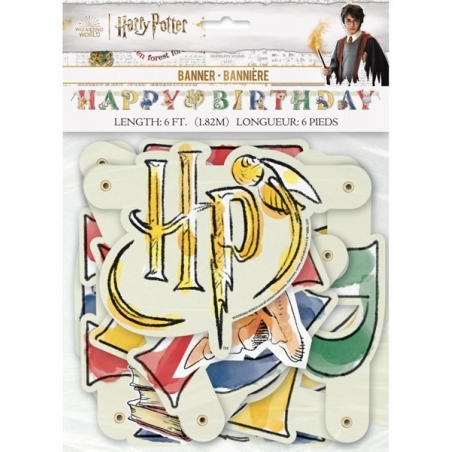 Bannière anniversaire Harry Potter idéale pour une décoration d'anniversaire