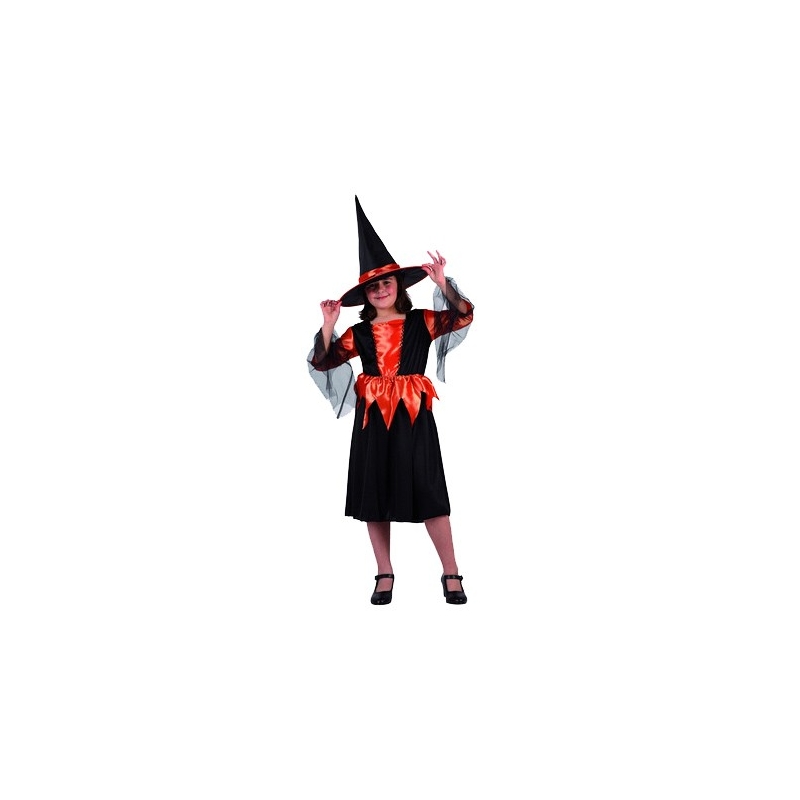Costume sorcière halloween orange