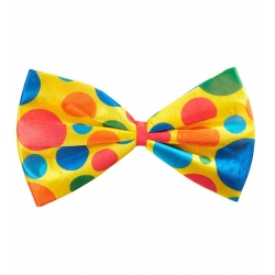 Nœud papillon géant à pois idéal pour compléter un costume de clown