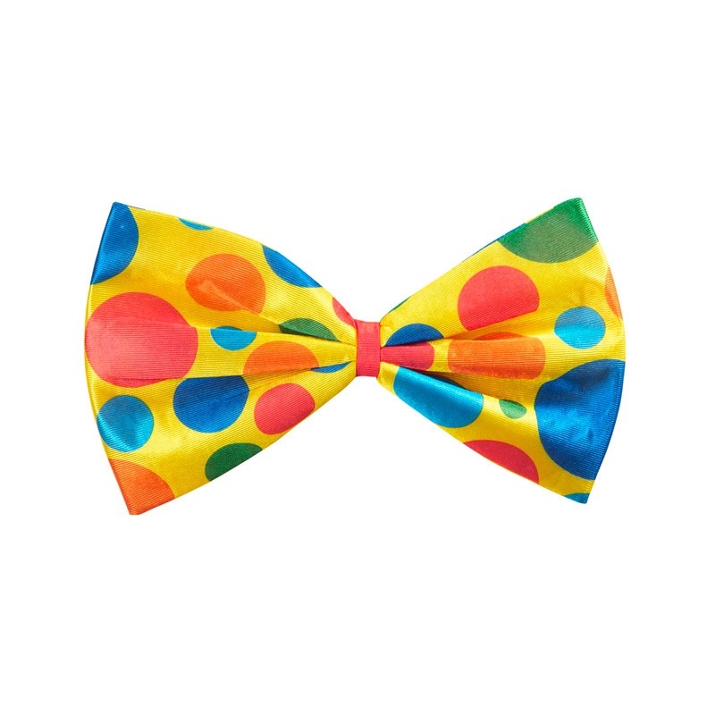 Nœud papillon géant à pois idéal pour compléter un costume de clown