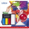 Kit de maquillage pour faire un maquillage de Clown facilement : grimage et nez en mousse Kit de maquillage pour faire un maquillage de Clown facilement : grimage et nez en mousse