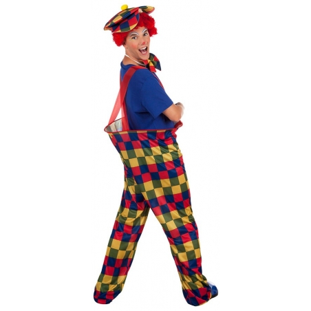 déguisement de clown adulte multicolore