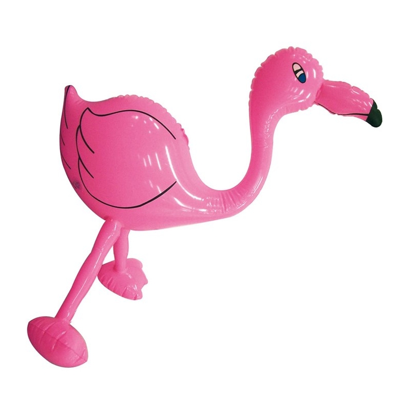 Flamant rose gonflable 60 cm idéal pour compléter une déco tropicale